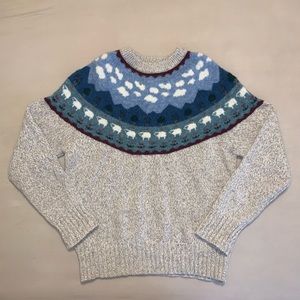Vintage Woolrich Fair Isle Sheep Sweater size M